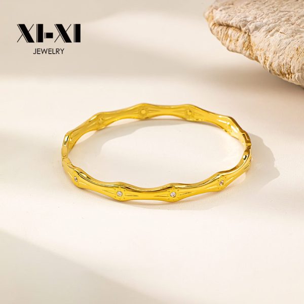 O1CN01qlm2DP25wjcV4kAXB_3529117591-0-cib.jpg Stainless Steel Bamboo Rhinestone Bangle 968260176655