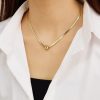 O1CN01r1TdSb25wjRUYvsbJ_3529117591-0-cib.jpg Stainless Steel Zirconia Double Layer Necklace 754852880311