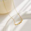 Stainless Steel Smiley Butterfly Necklace 948894050423
