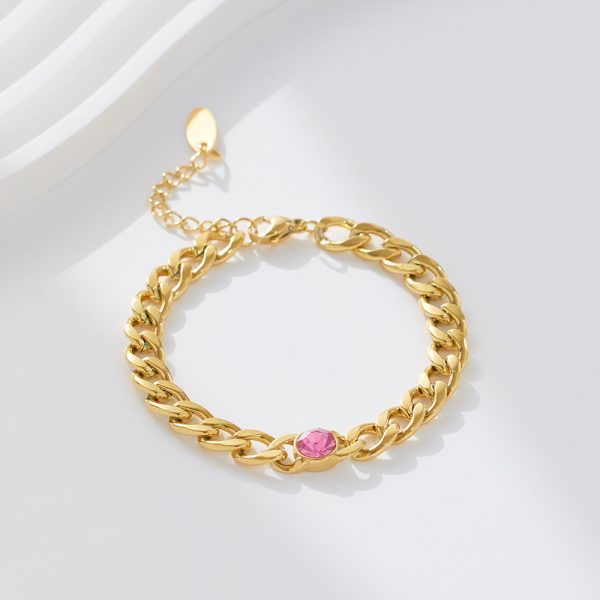O1CN01rhGQdj25wjbpZ6B8E_3529117591-0-cib.jpg Stainless Steel Rhinestone Cuban Bracelet 725258634992