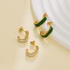 O1CN01riVZFa25wjNsdixxQ_3529117591-0-cib.jpg Stainless Steel Zirconia Twist Hoop Earrings 724406200389