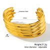 O1CN01ruYYIl25wjfp6btD6_3529117591-0-cib.jpg Stainless Steel Geometric Cuff Bangle 1049157317335