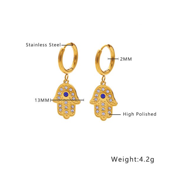 O1CN01s4viFi25wjRfZoWE5_3529117591-0-cib.jpg Stainless Steel Hexagon Earrings 756725806821
