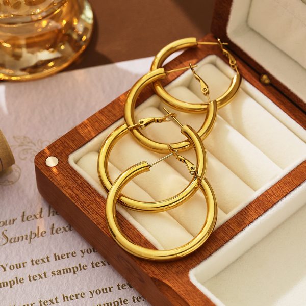 O1CN01sMif2Z25wjTQSo5dr_3529117591-0-cib.jpg Stainless Steel Thin Hoop Earrings 775720246253