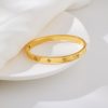 Stainless Steel Clover Bangle 682614923670