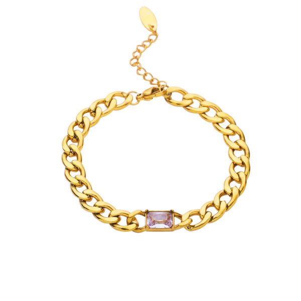 O1CN01sSDsui25wjNxCkHED_3529117591-0-cib.jpg Stainless Steel Rhinestone Cuban Bracelet 725258634992