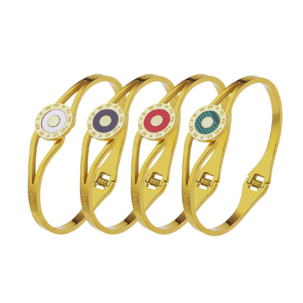 O1CN01sWpSQG25wjTbh89a5_3529117591-0-cib.jpg Stainless Steel Roman Numeral Bangle 778384711609