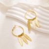 O1CN01sea0x925wjSrs7oGO_3529117591-0-cib.jpg Stainless Steel Leaf Tassel Earrings 770255723979