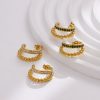 O1CN01spjFRD25wjSPDjXF4_3529117591-0-cib.jpg Stainless Steel Curved Zirconia Earrings 764653590602