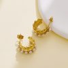 O1CN01stIzWv25wjRcnhM4a_3529117591-0-cib.jpg Stainless Steel Pearl Hoop Earrings 756784087822
