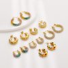 O1CN01syHh3t25wjd2Tvx4B_3529117591-0-cib.jpg Stainless Steel Rhinestone Hoop Earrings 980213319382