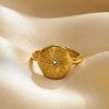 Stainless Steel Star Rhinestone Ring 794390956555