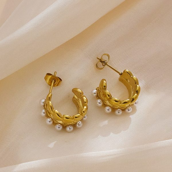 O1CN01t6CgOD25wjRZz90h3_3529117591-0-cib.jpg Stainless Steel Pearl Hoop Earrings 756784087822
