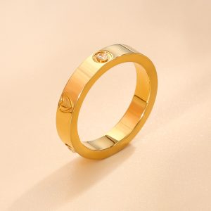 Stainless Steel Heart Ring 982376295297
