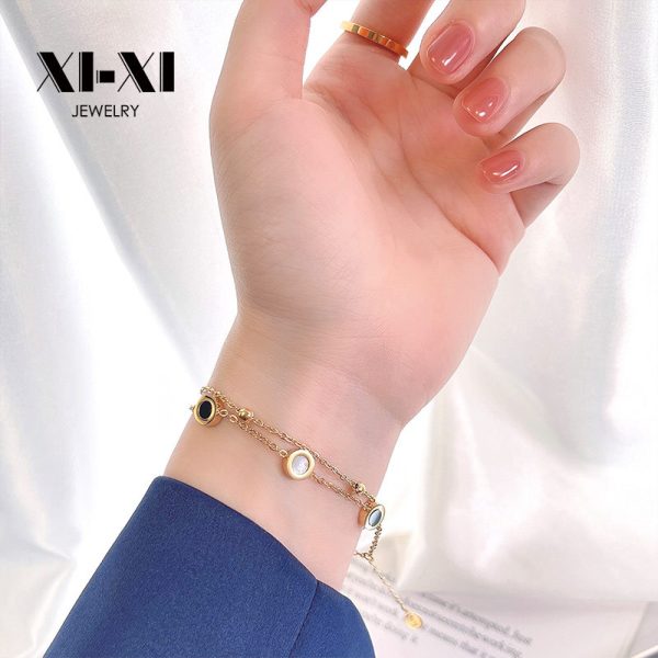 O1CN01tFL4ve25wjbmi2rbx_3529117591-0-cib.jpg Stainless Steel Shell Layered Bracelet 647468391606