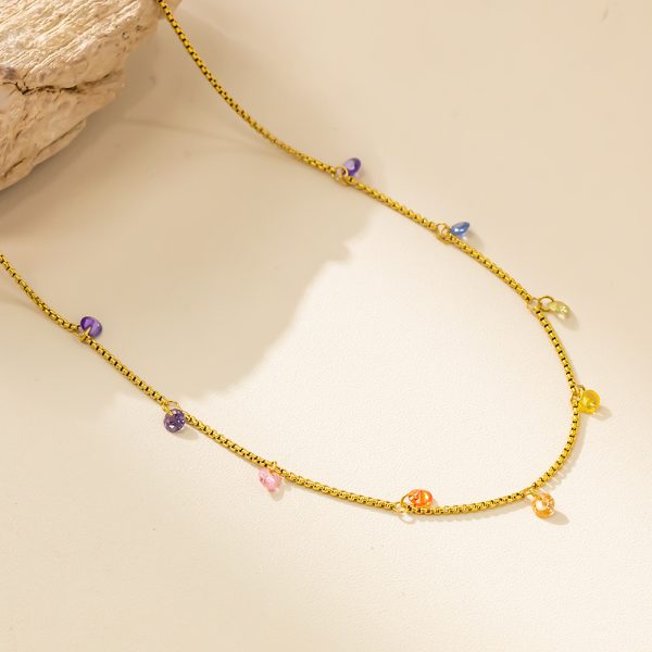 O1CN01tXrsGj25wjbIGDvDu_3529117591-0-cib.jpg Stainless Steel Glass Teardrop Necklace 944315572598