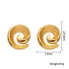 Stainless Steel Spiral Stud Earrings 893550984134