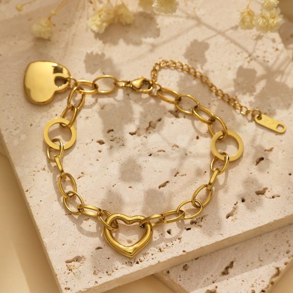 O1CN01tgerqH25wjd9QSwmj_3529117591-0-cib.jpg Stainless Steel Heart Chain Bracelet 982326751228