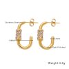 O1CN01tzJmYs25wjSMFQ6Or_3529117591-0-cib.jpg Stainless Steel Curved Zirconia Earrings 764653590602