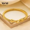 O1CN01u9YnrT25wjbjMuH4K_3529117591-0-cib.jpg Stainless Steel Twist Knot Bangle 758292566471