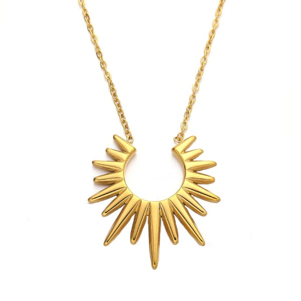 O1CN01uBDbhZ25wjVSRDOrC_3529117591-0-cib.jpg Stainless Steel Sunflower Necklace 814593069767