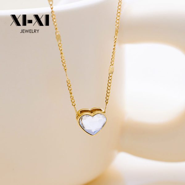 O1CN01uEijmF25wjbv0hx4y_3529117591-0-cib.jpg Stainless Steel Zirconia Heart Necklace 788134355001
