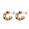 O1CN01uLaTWt25wjd2hAVrT_3529117591-0-cib.jpg Stainless Steel Rhinestone Hoop Earrings 980213319382