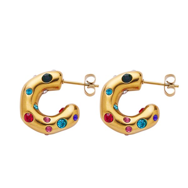O1CN01uLaTWt25wjd2hAVrT_3529117591-0-cib.jpg Stainless Steel Rhinestone Hoop Earrings 980213319382