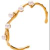 Stainless Steel Pearl Heart Bangle 850638878628