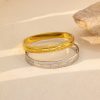 O1CN01uRFlER25wjcBXzbkb_3529117591-0-cib.jpg Stainless Steel Irregular Rhinestone Bangle 961192110201