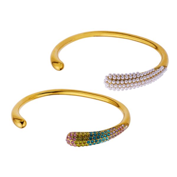 O1CN01uUe4GG25wjOq3hgx6_3529117591-0-cib.jpg Stainless Steel Pearl Rhinestone Bangle 731768566134