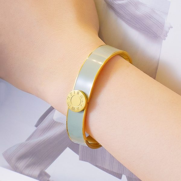 Stainless Steel Roman Numeral Bangle 724449009816