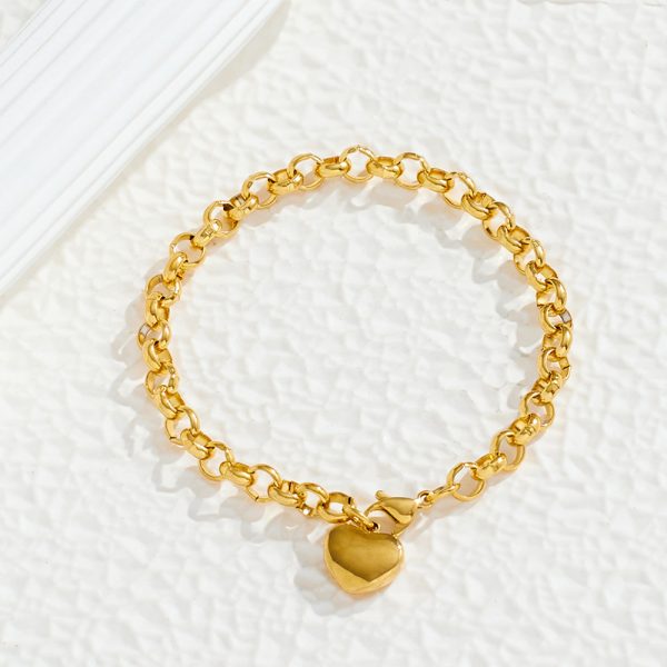 O1CN01uqj5FQ25wjNyCKY4j_3529117591-0-cib.jpg Stainless Steel Heart Pendant Bracelet 724919788394