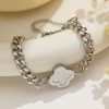 O1CN01v37nhW25wjbwU0eDv_3529117591-0-cib.jpg Stainless Steel Clover Shell Bracelet 955766597487