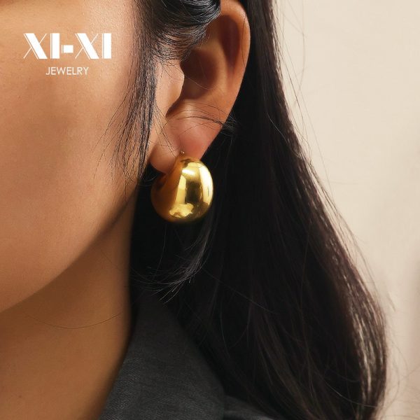 O1CN01vM7lpE25wjbkSS6cm_3529117591-0-cib.jpg Stainless Steel Teardrop Dome Earrings 797234732790