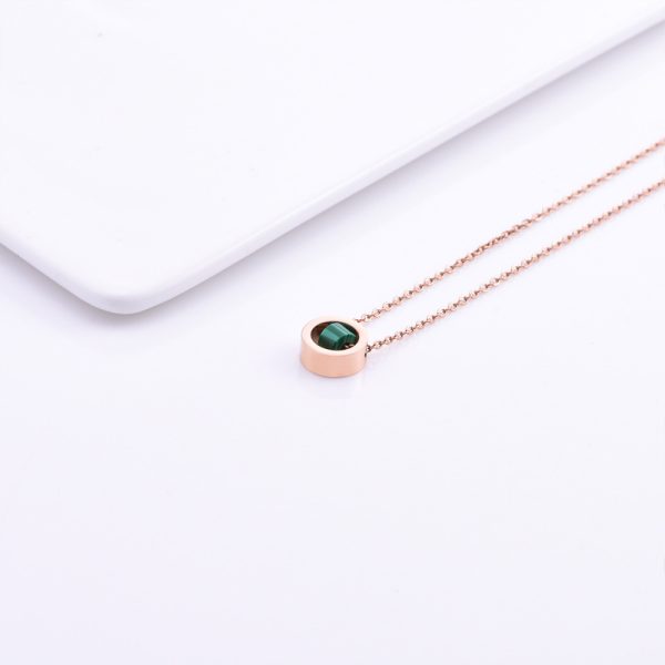 Stainless Steel Malachite Necklace 622722714749