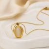 O1CN01vP6LVk25wjVEV3Bu1_3529117591-0-cib.jpg Stainless Steel Cat's Eye Oval Necklace 809855920992