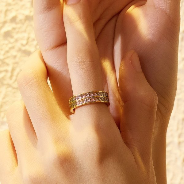 O1CN01vTuiOn25wjO8b0jFY_3529117591-0-cib.jpg Stainless Steel Zirconia Bangle Ring Set 727195320900
