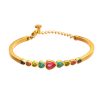 Stainless Steel Heart Zirconia Bangle 759345549463