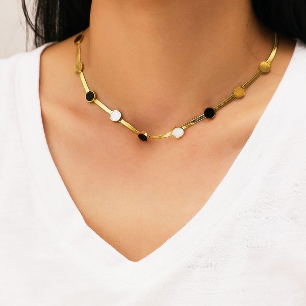 O1CN01vzHC5t25wjVxl7EF9_3529117591-0-cib.jpg Stainless Steel Mother of Pearl Round Necklace 823573276010