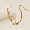 Stainless Steel Shell Flower Bracelet 875286784268
