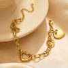 O1CN01wX39RW25wjUkPmsrc_3529117591-0-cib.jpg Stainless Steel Heart Charm Bracelet 798777572879