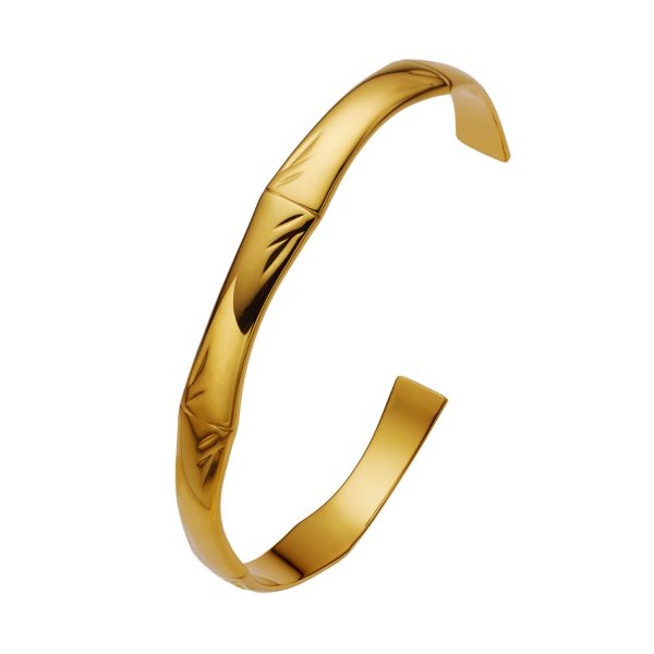 O1CN01wXhBA925wjQm1ds1r_3529117591-0-cib.jpg Stainless Steel Bamboo Open Bangle 747135353052