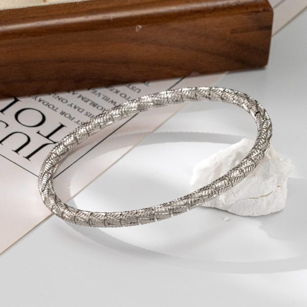 O1CN01wYcY6G25wjfuWn839_3529117591-0-cib.jpg Stainless Steel Wheat Pattern Bangle 1049137479465