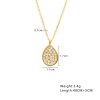 Stainless Steel Rhinestone Racket Necklace 929511468888