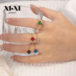 Stainless Steel Flower Ring 894549139594