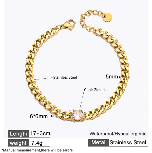 O1CN01wseAKa25wjbpisk8L_3529117591-0-cib.jpg Stainless Steel Teardrop Chain Bracelet 916987037955