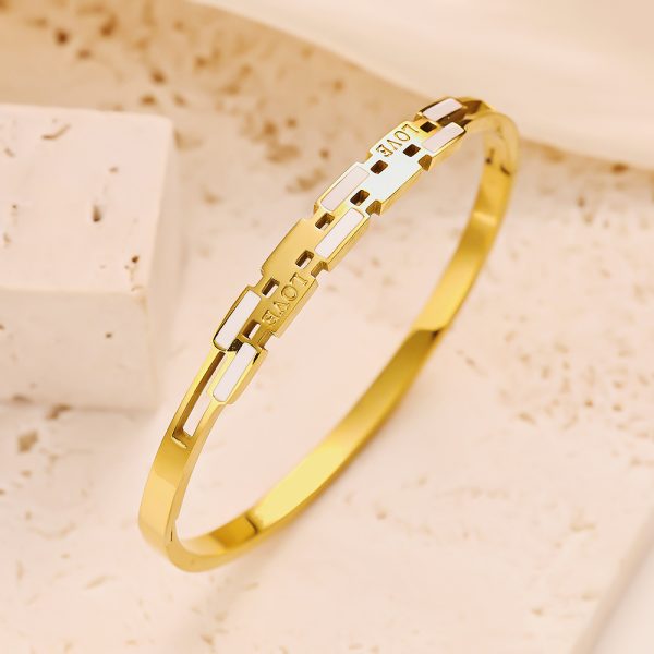 O1CN01x0BoDG25wjfwifTv1_3529117591-0-cib.jpg Stainless Steel Enamel Hollow Bangle 1052548804091