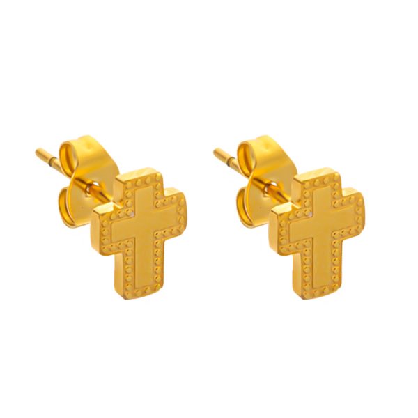 O1CN01xBF1c225wjZZ0E5WT_3529117591-0-cib.jpg Stainless Steel Cross Stud Earrings 893670165709