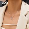 O1CN01xZMjbn25wjbpugI2T_3529117591-0-cib.jpg Stainless Steel Rhinestone Roman Numeral Necklace 816507962238